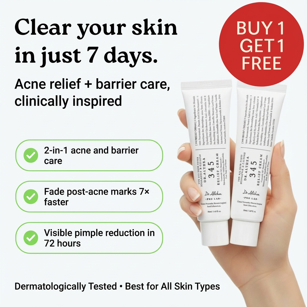 Derma345 - 345 Relief Cream | 3x Faster Recovery From Acne, Stress, and Pollution